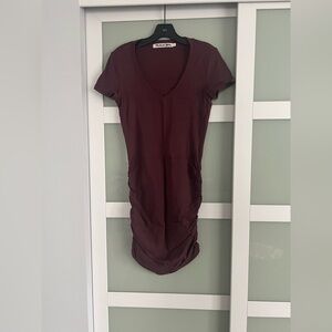 Michael Stars burgundy bodycon dress size small